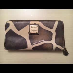 Dooney & Bourke Giraffe Zip Around Clutch Wallet